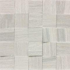 Casa Dolce Casa Wooden Tile Of Cdc White Mosaico 3D Inclinato 30x30