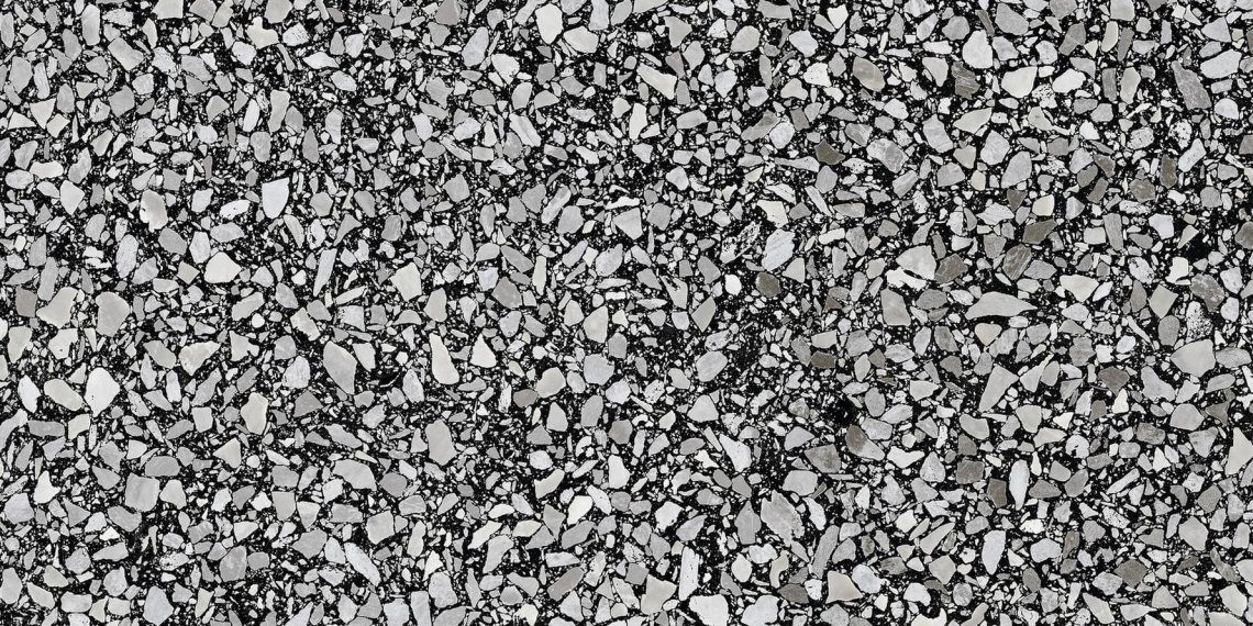 Casalgrande Padana Terrazzo Black Lappato 37.5x75.5