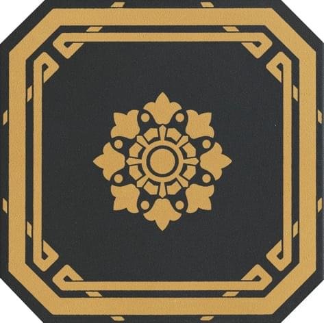 Ceramiche Grazia Old England Ottagono Black Leeds 20x20