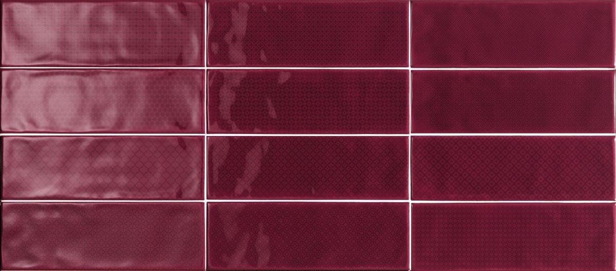 Cerdisa Brick Inspiration Burgundy Pattern Gloss 10x30