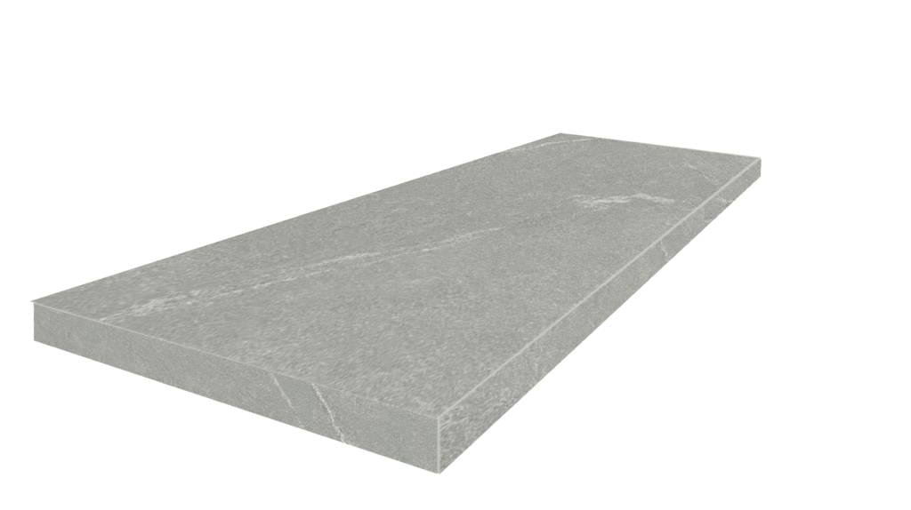 Coliseumgres Lugano Silver Scalino Angolo Sx 33x90