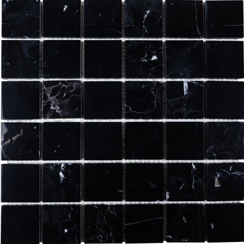 Dao Stone Mosaic Nero Marquina 48x48 Polished 30x30