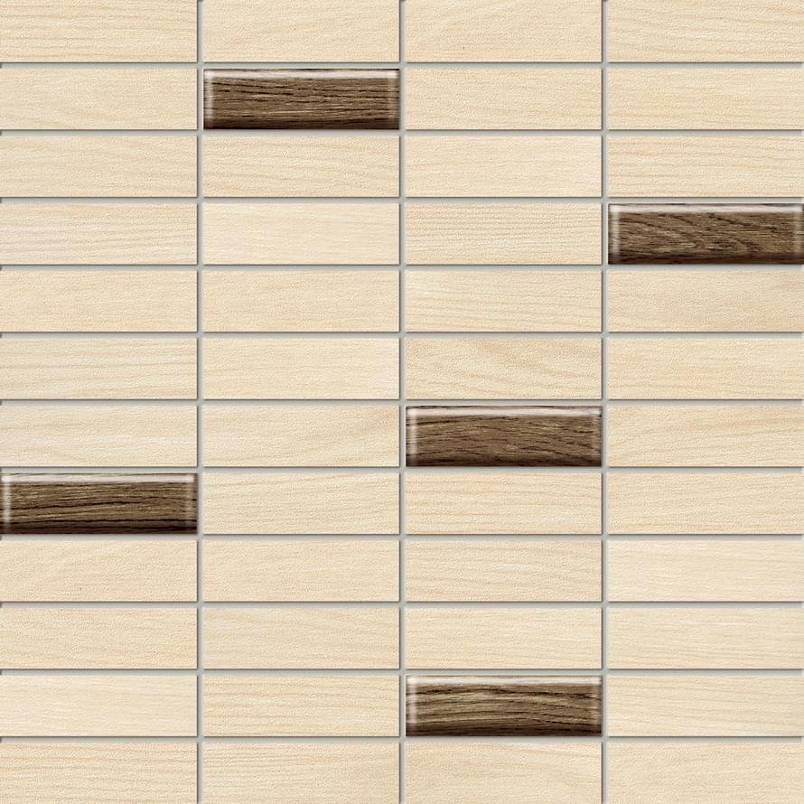 Domino Ceramika Moringa Mosaic Rectangular Beige Glass 29.8x29.8