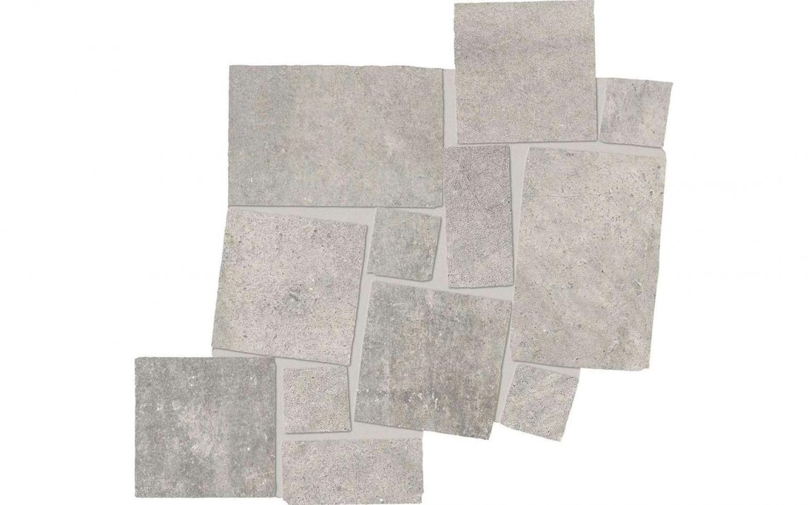 Emil Ceramica Fabrika Mosaico Blokko Grey Silktech 34.1x34.3