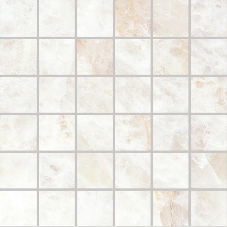 Emil Ceramica Tele Di Marmo Precious Mosaico 5x5 Crystal White Silktech 30x30