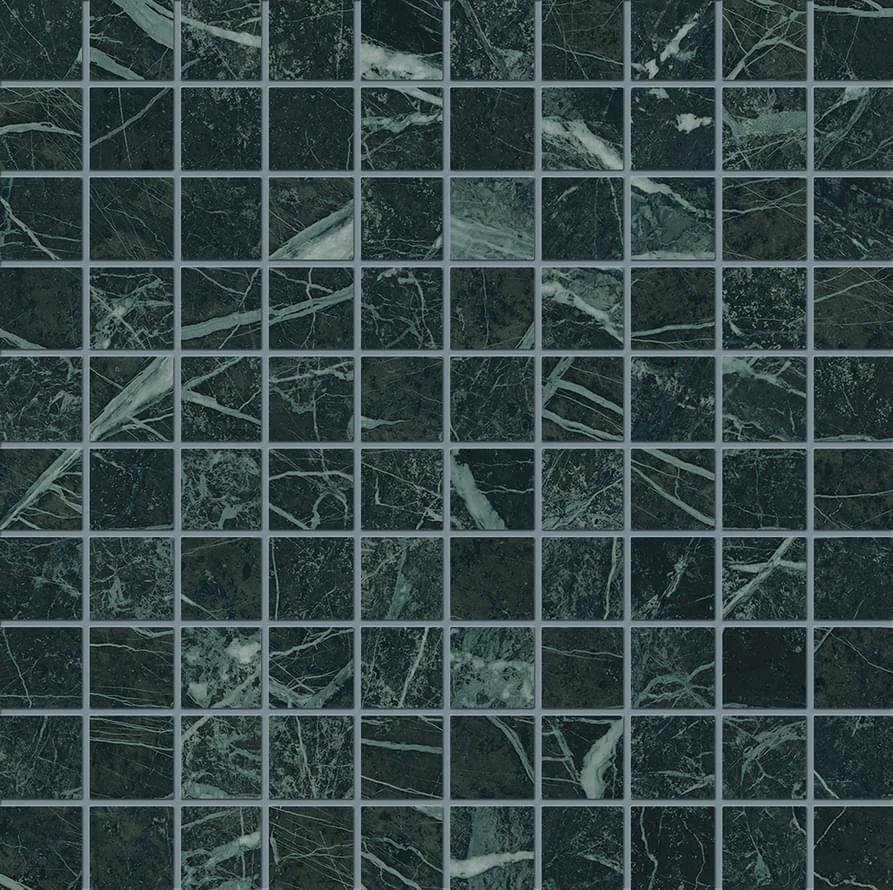 Emil Ceramica Tele Di Marmo Revolution Mosaico 3x3 Verde Saint Denis Naturale 30x30