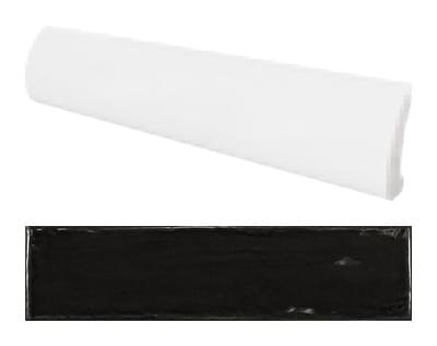 Equipe Cottage Pencil Bullnose Black Matt 3x15