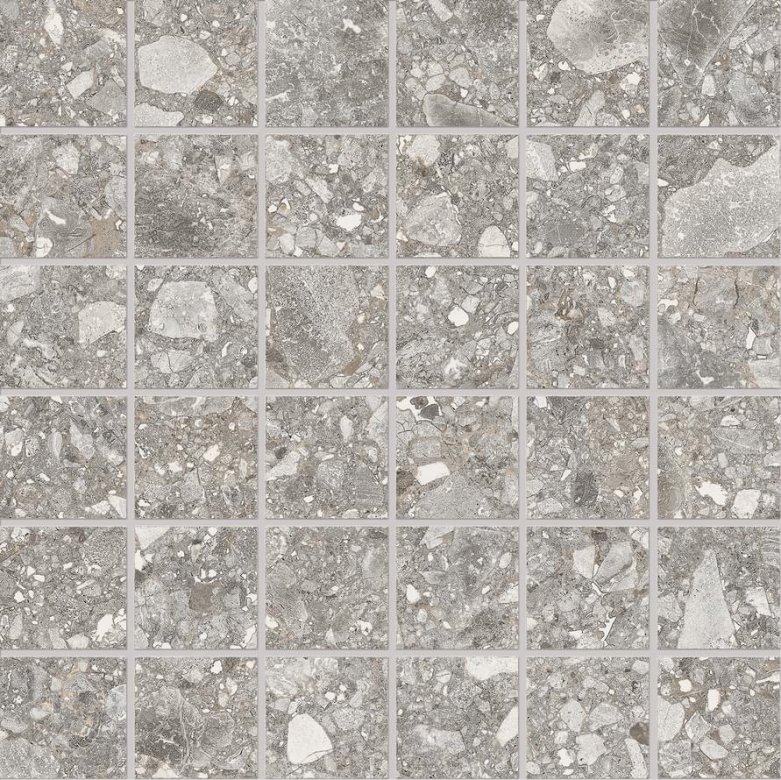 Ergon Lombarda Mosaico 5x5 Grigio Lappato 30x30