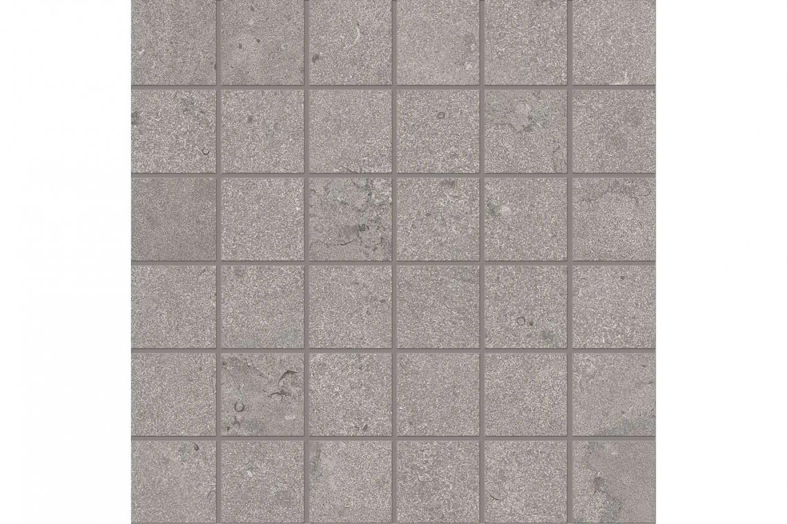 Ergon Portland Stone Mosaico 5X5 Cross Cut Lead Naturale 30x30