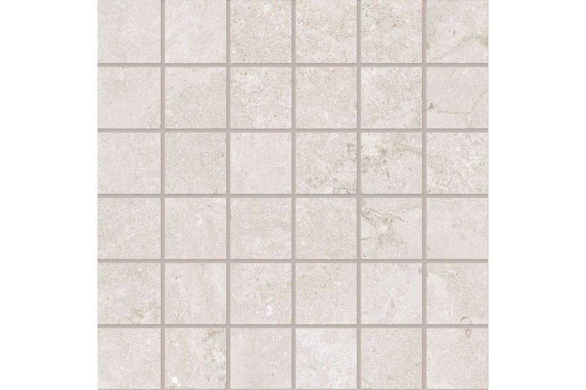 Ergon Portland Stone Mosaico 5X5 Cross Cut Talc Naturale 30x30