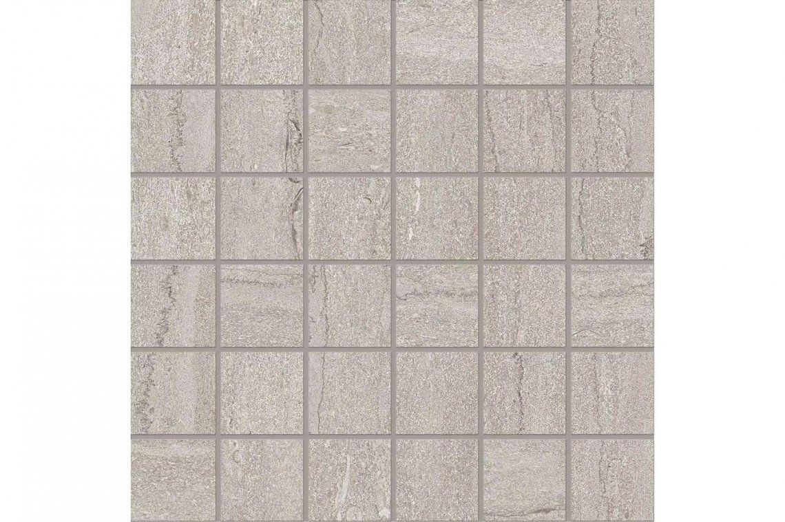 Ergon Portland Stone Mosaico 5X5 Vein Cut Ash Naturale 30x30