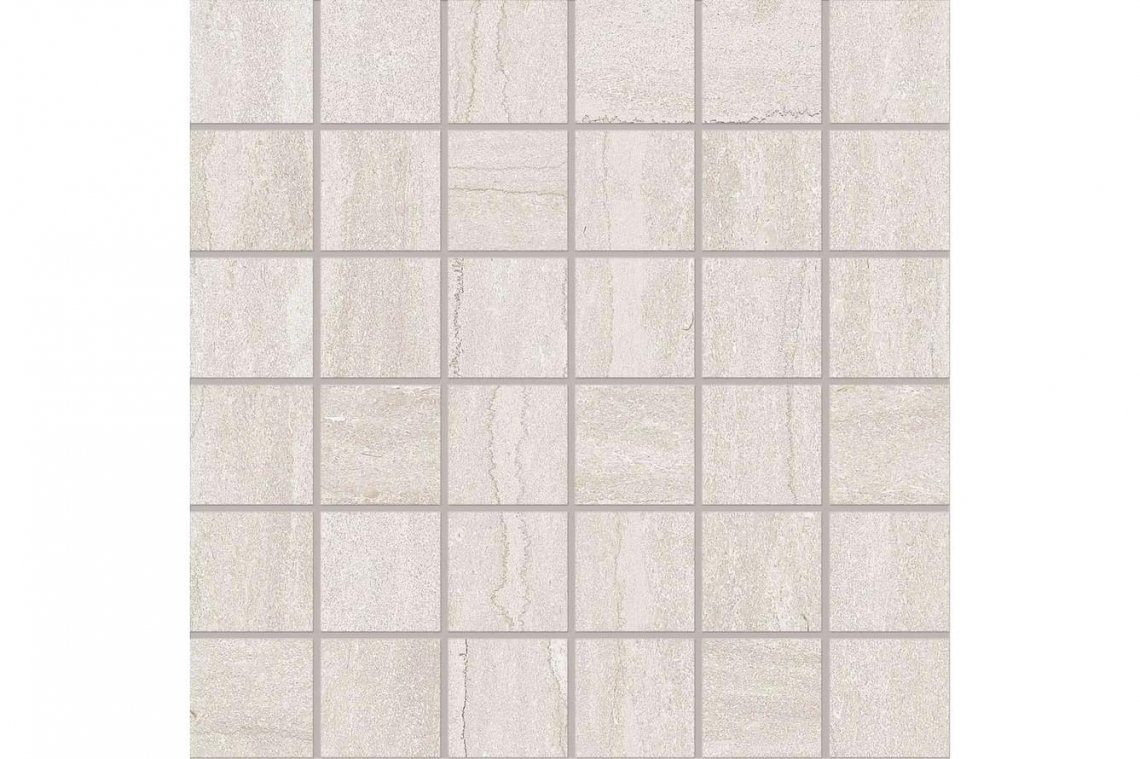 Ergon Portland Stone Mosaico 5X5 Vein Cut Talc Naturale 30x30