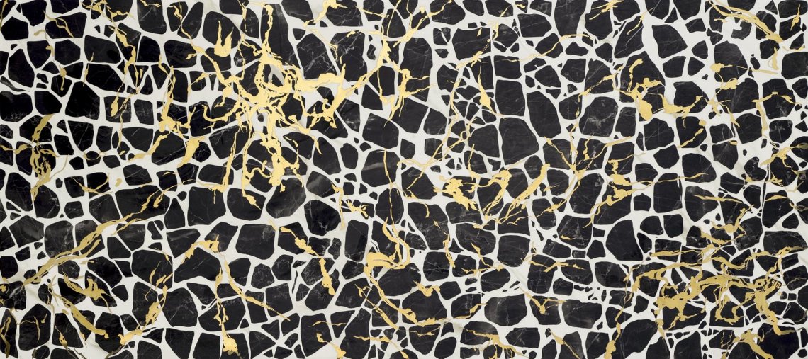 Gardenia Orchidea Unique Infinity Black-Statuario-Gold Decoro Organic 80x180