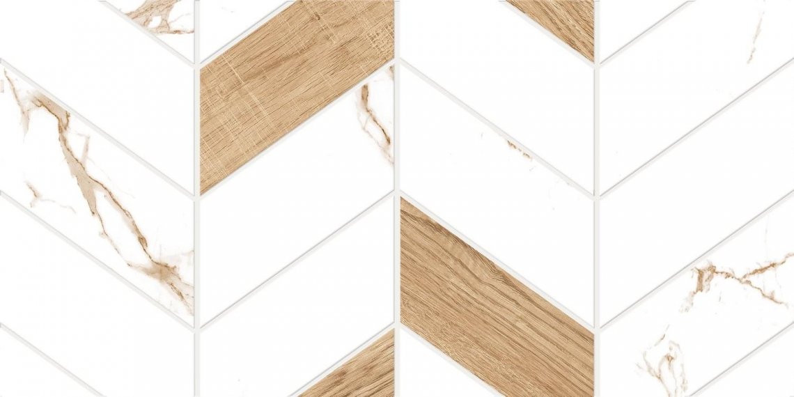 Global Tile Marmaris Белый Геометрия 25x50