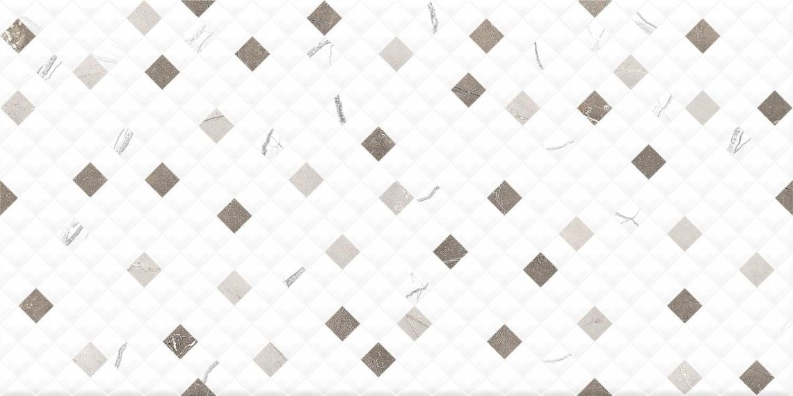 Global Tile Siluet Белый Мозаика 25x50