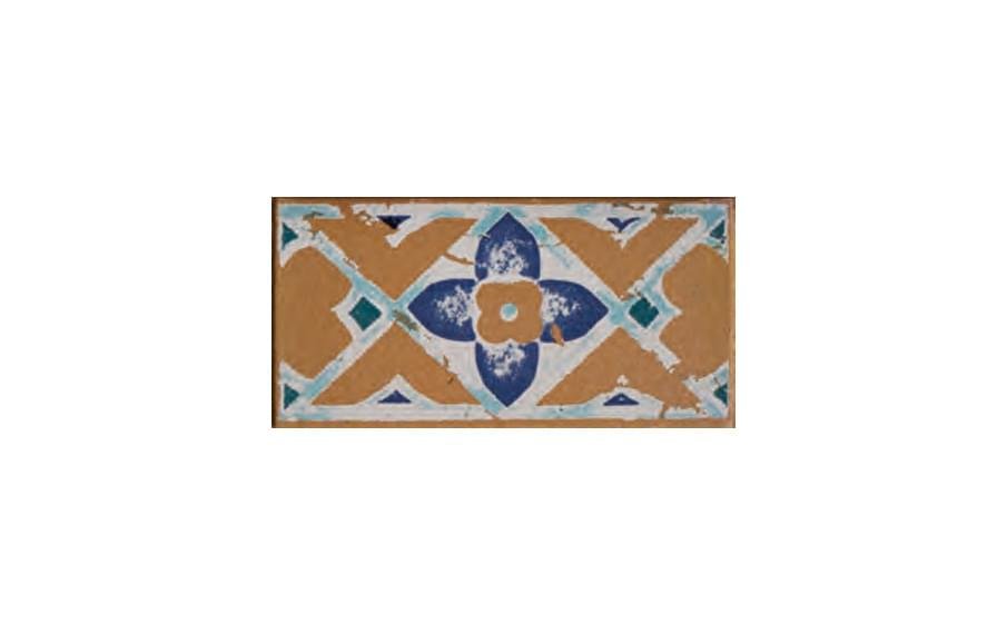 Gres De Aragon Decorado Tabica Catedral Azul 12x32.5