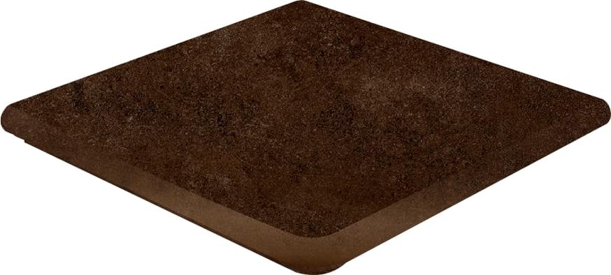 Gres De Aragon Urban Antislip Esquina Redonda Caoba 33x33