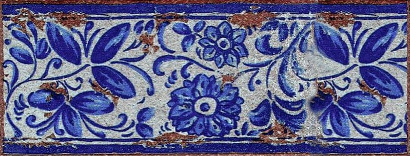 Gresan Decorados Cenefa Antiga Azul 12x33