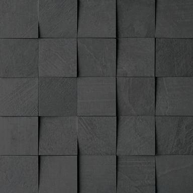 Impronta Italgraniti Spatula Nero Mosaico Mix 3D 34.5x34.5