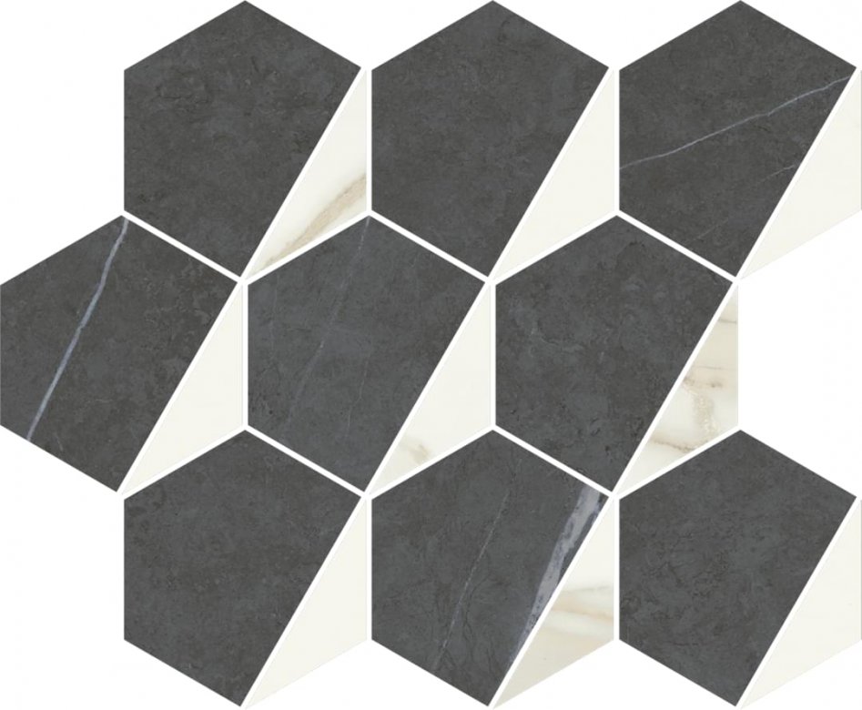 Italon Metropolis Mosaico Hexagon Cold 25.4x31