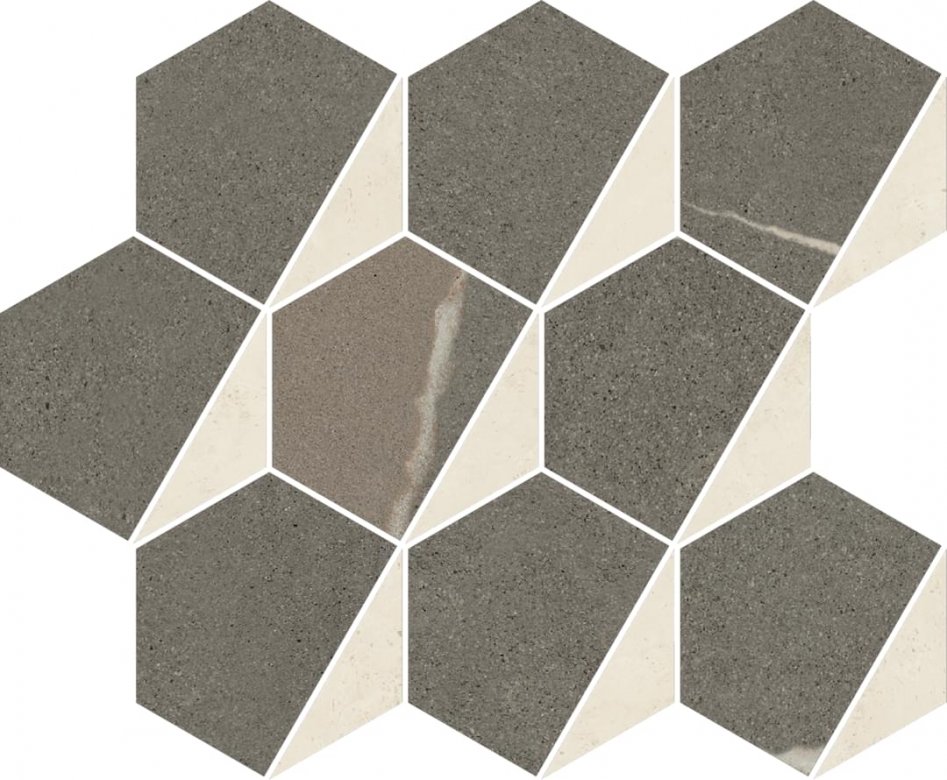 Italon Metropolis Mosaico Hexagon Warm 25.4x31