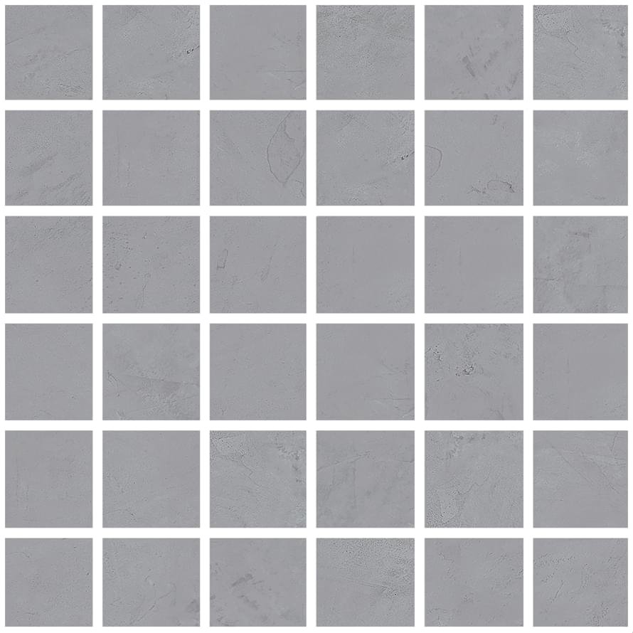 La Fabbrica Resine Mosaico Grigio Rett Su Rete 30x30