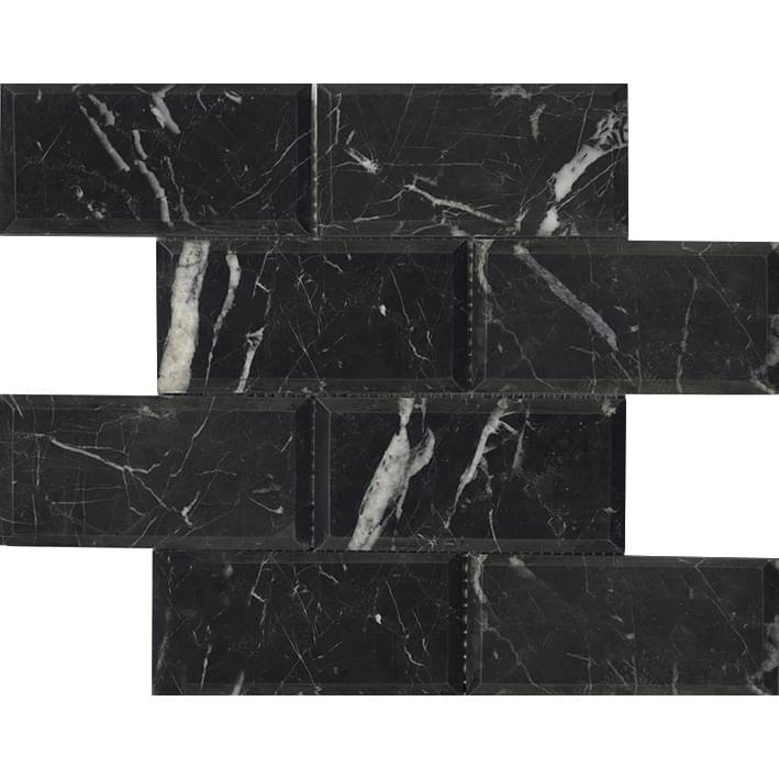 LAntic Colonial Athena Mosaics Negro Marquina Classico 30.2x30.7