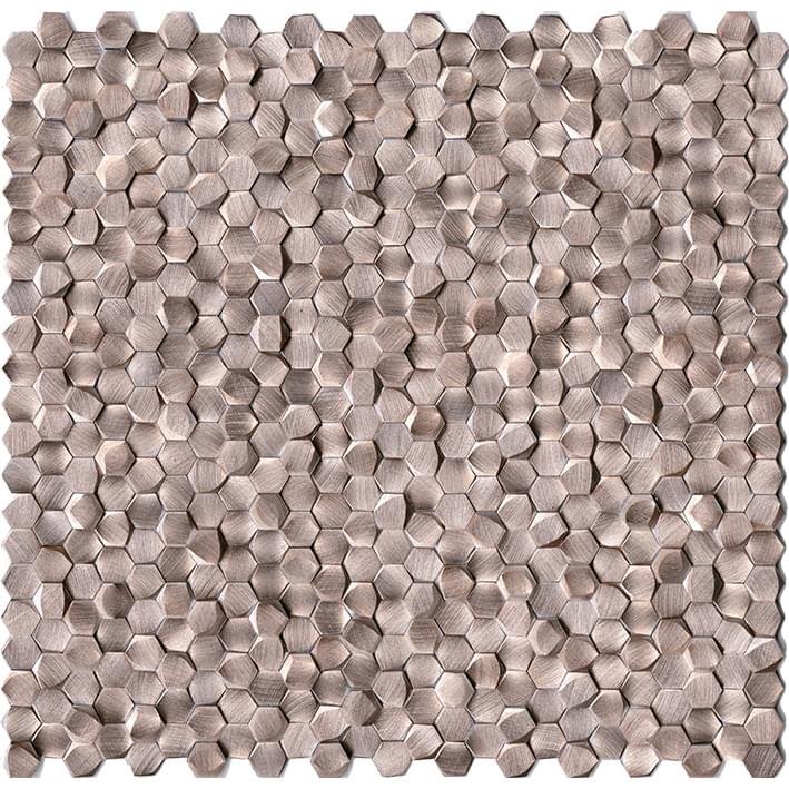 LAntic Colonial Gravity Mosaics Aluminium 3D Hexagon Rose Gold 30.7x30.1