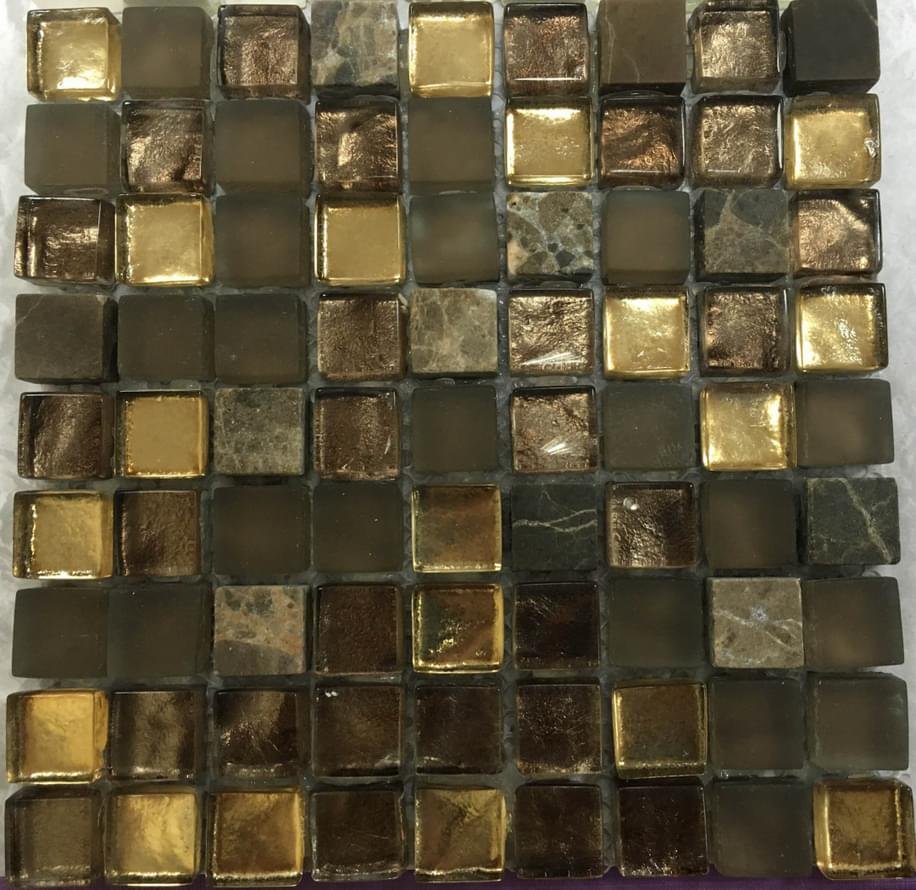 LAntic Colonial Mosaics Treasures Bronze Emperador 30.1x30.1