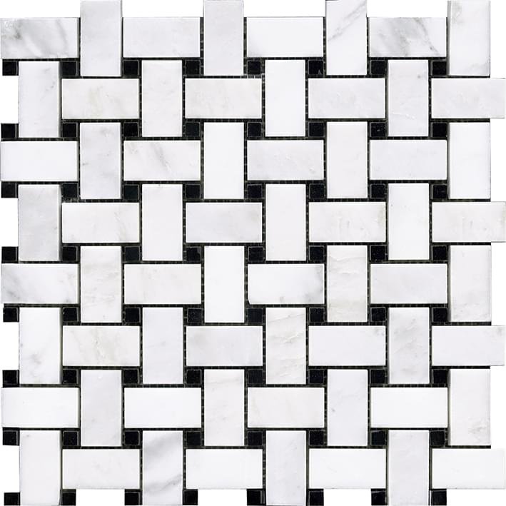 LAntic Colonial Victorian Mosaics Trenzado Marmara Negro 30x30