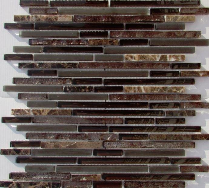 Liya Mosaic Stripes Emperador 30.1x30.1