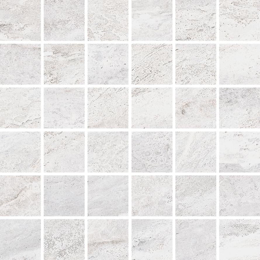 Monocibec Dolomite White Mosaico 4.7x4.7 Su Rete 30x30