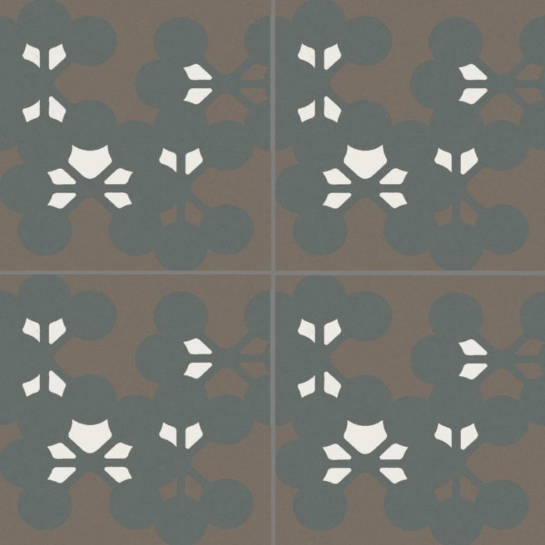 Mutina Azulej Flores Nero 20x20