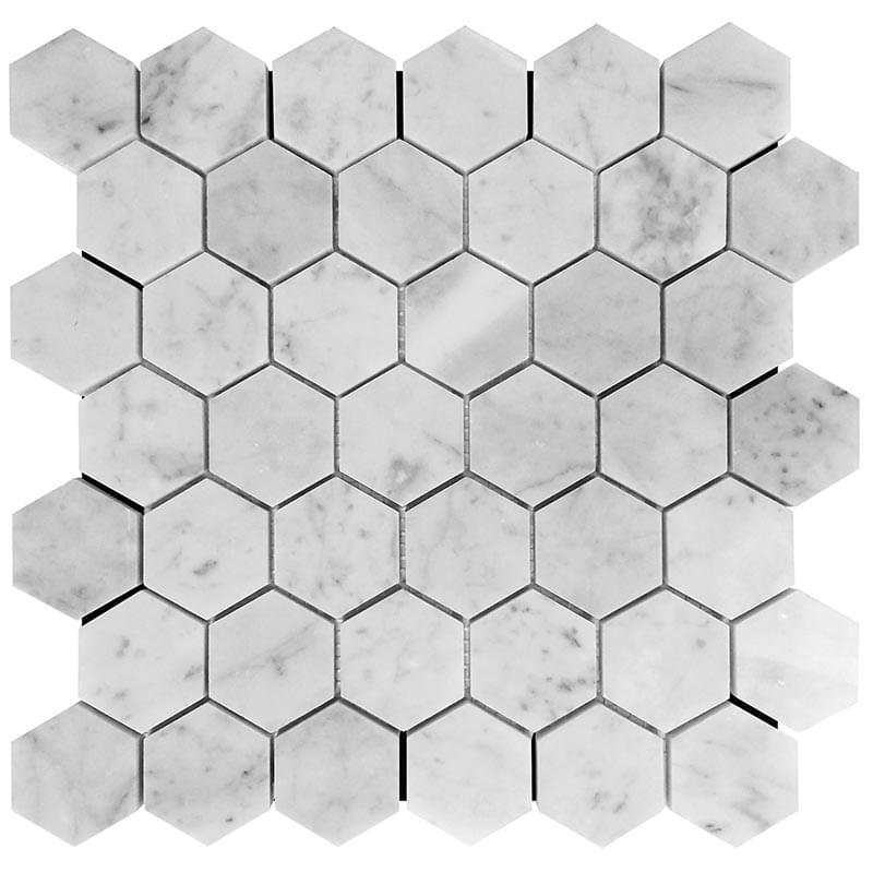 Natural Exclusive Marbella Carrarra Hex 2X2 Honed 30x30