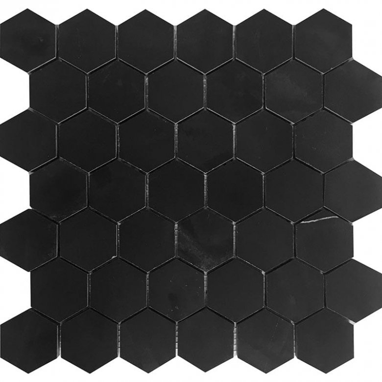 Natural Exclusive Tuxedo Park Nero Hex Honed 30x30