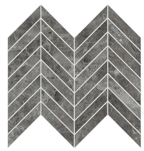 Novabell Imperial Michelangelo Chevron Grigio Visone Naturale 25x30