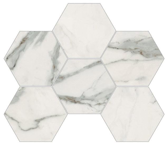 Novabell Imperial Michelangelo Esagona Levigato Bianco Apuano 29.3x38