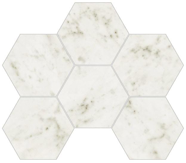 Novabell Imperial Michelangelo Esagona Levigato Bianco Carrara 29.3x38