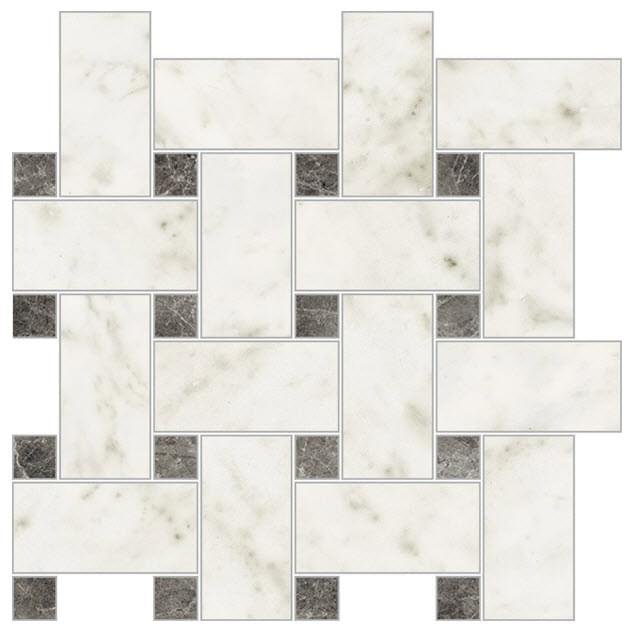 Novabell Imperial Michelangelo Intreccio Levigato Bianco Carrara 30x30