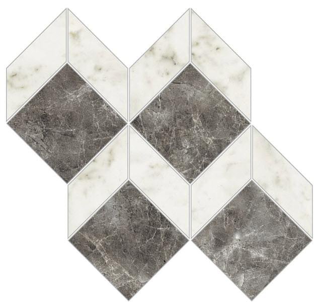 Novabell Imperial Michelangelo Mosaico 3D Levigato Bianco Carrara 28x27