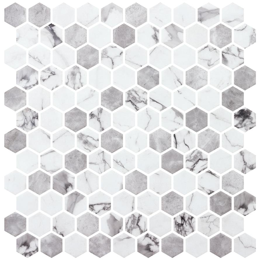 Onix Mosaico Hex Marmoreal Misty Matte 30.1x29