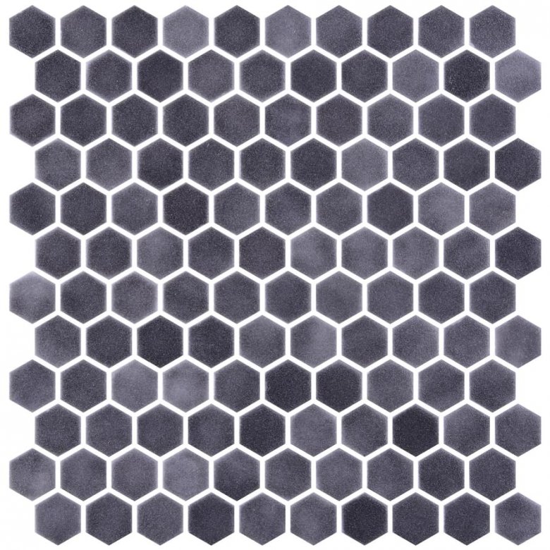 Onix Mosaico Hex Stoneglass Antracite 30.1x29