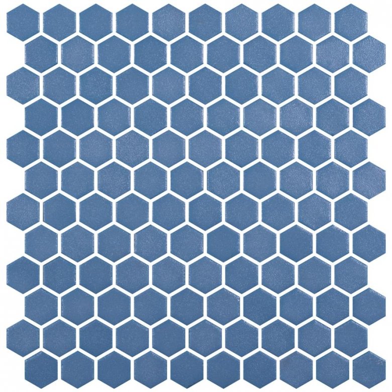 Onix Mosaico Hex Stoneglass Royal Blue 30.1x29