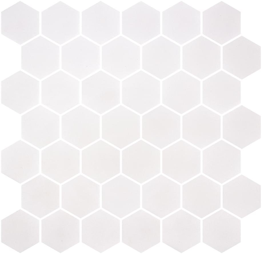 Onix Mosaico Hex Stoneglass Xl White 28.4x28.6