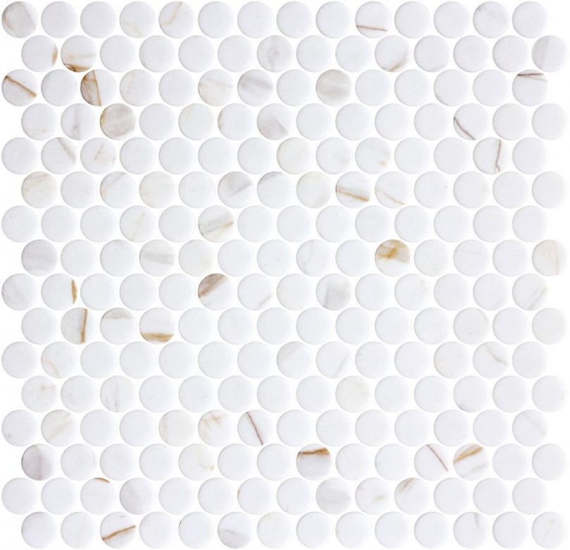 Onix Mosaico Penny Ecostones Calacatta Gold Matte 28.6x28.6