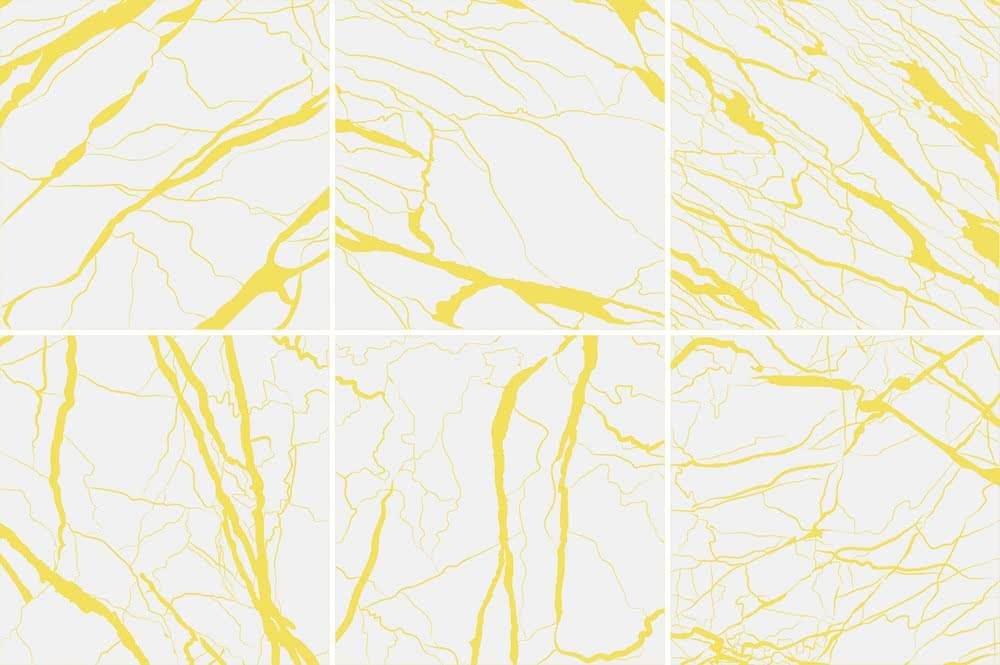 Ornamenta Artwork Marble Yellow 60x60