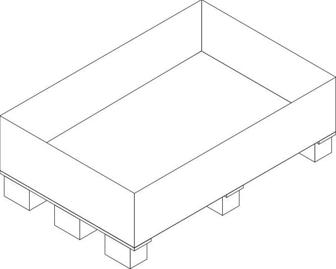 Ornamenta Woodencrate Cassadilegno 130X288X34 H Cm 130x288