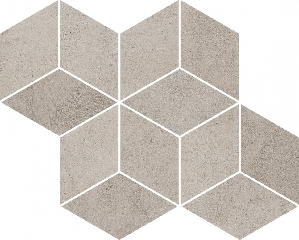 Paradyz Pure City Grys Romb Hexagon Mozaika 20.4x23.8