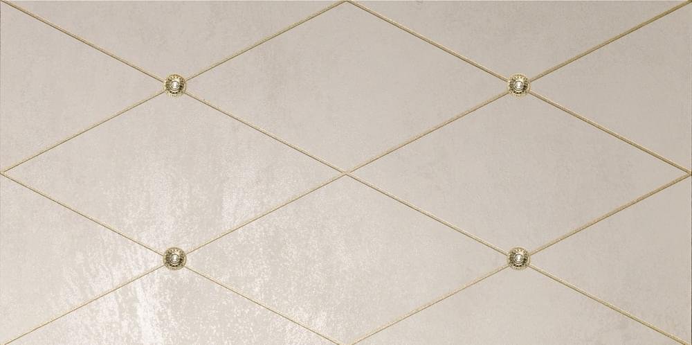 Petracers Ad Maiora Rhombus Fregio-Swarovsky Oro Beige 50x100