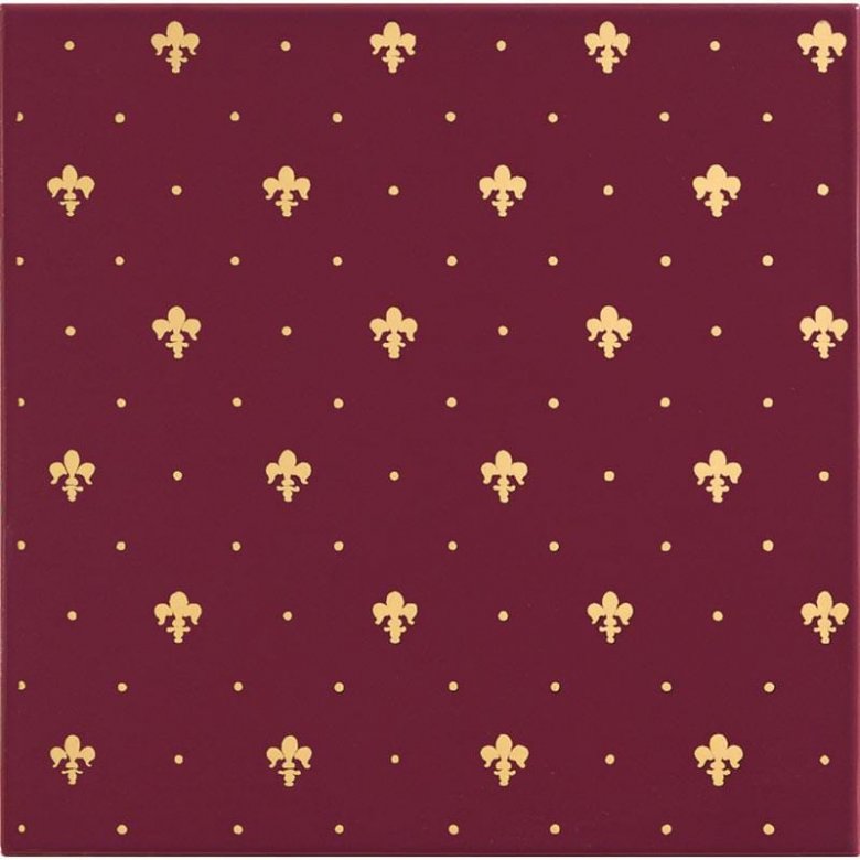 Petracers Grand Elegance Gold Giglio Oro Su Bordeaux 20x20